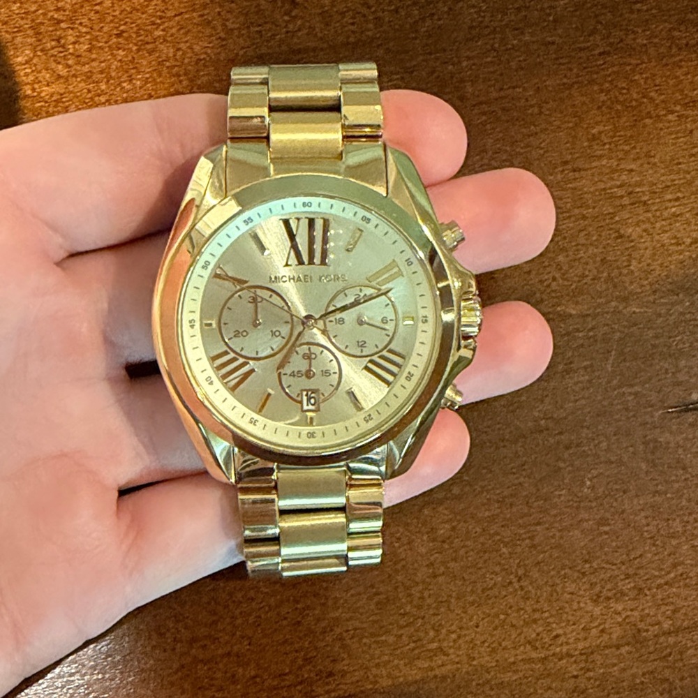 Michael Kors Gold-Tone Chronograph Watch